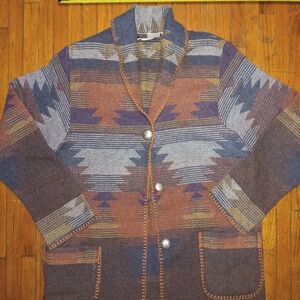 Rhonda Starks Vintage Multicolor Patterned Sweater